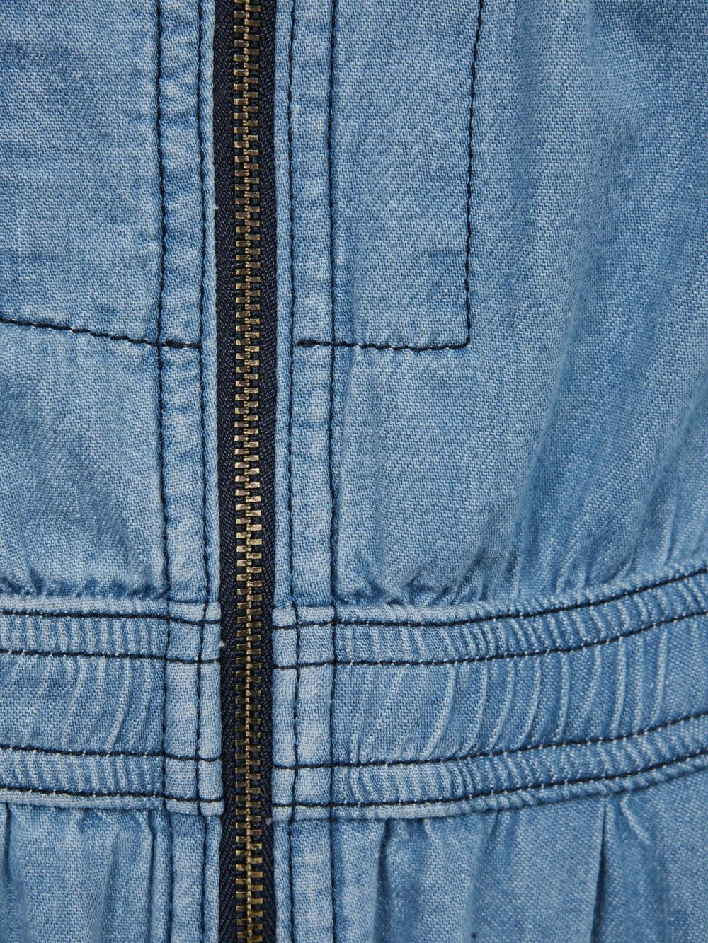 Reiss Dresses &amp; Jumpsuits | Molly Denim Zip Front Jumpsuit Mid Blue - Children