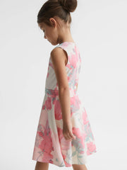 Reiss Dresses &amp; Jumpsuits | Monica Floral Printed Belted Dress Pink - Children