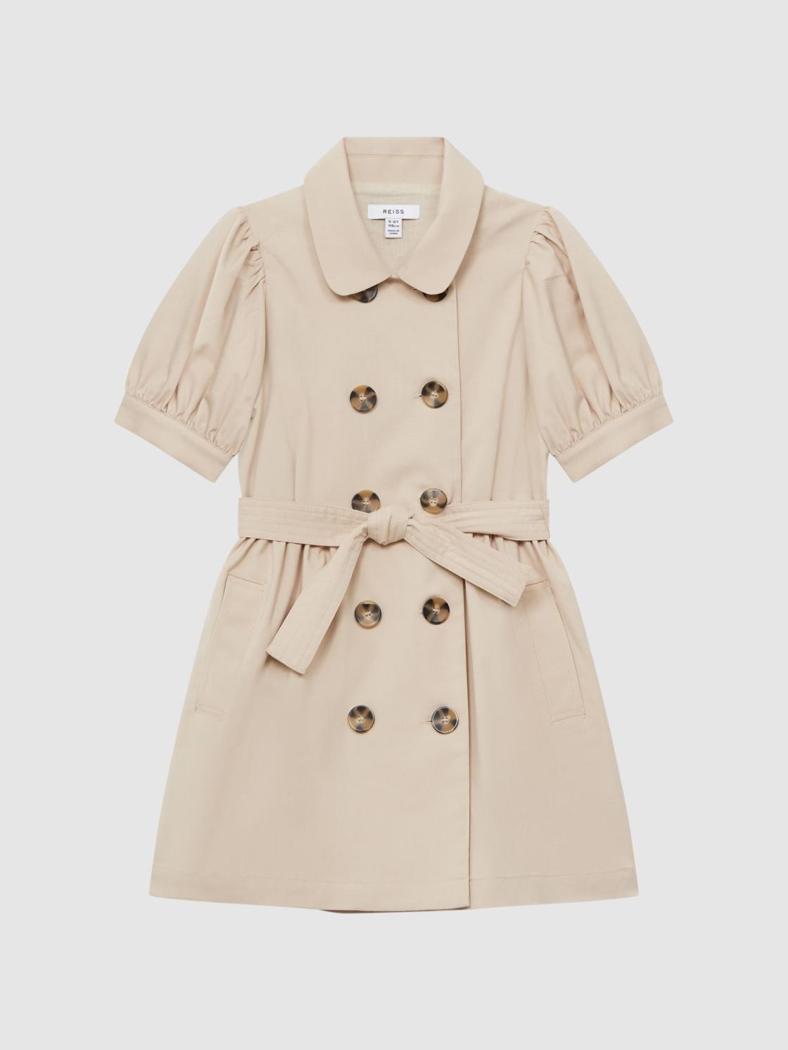 Reiss Dresses &amp; Jumpsuits | Naomi Puff Sleeve Belted Dress Camel - Children