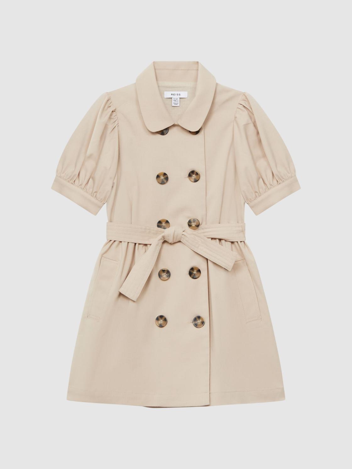 Reiss Dresses &amp; Jumpsuits | Naomi Puff Sleeve Belted Dress Camel - Children
