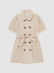 Reiss Dresses &amp; Jumpsuits | Naomi Puff Sleeve Belted Dress Camel - Children