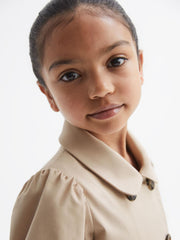 Reiss Dresses &amp; Jumpsuits | Naomi Puff Sleeve Belted Dress Camel - Children