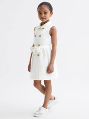 Reiss Dresses &amp; Jumpsuits | Natalie Sleeveless Belted Dress White - Children