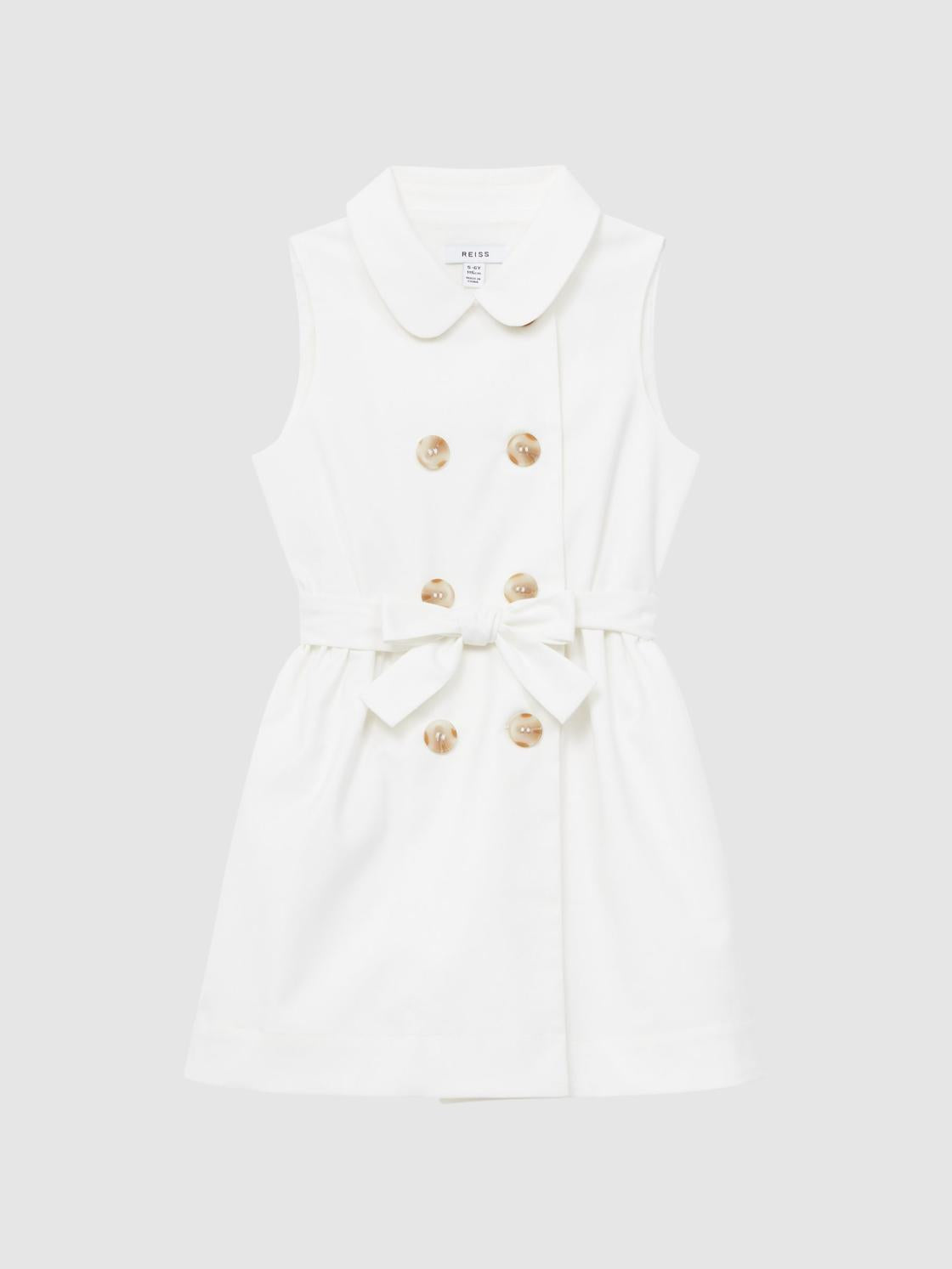 Reiss Dresses &amp; Jumpsuits | Natalie Sleeveless Belted Dress White - Children