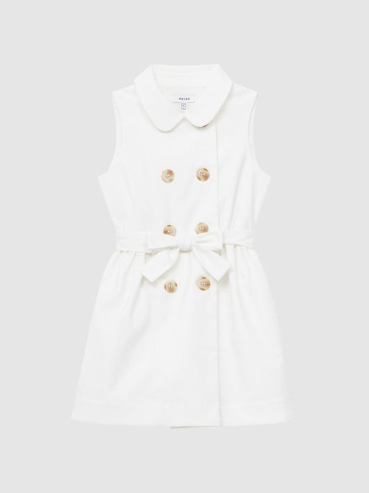 Reiss Dresses &amp; Jumpsuits | Natalie Sleeveless Belted Dress White - Children