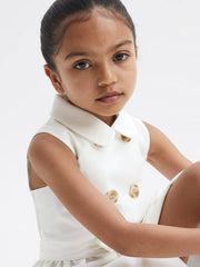 Reiss Dresses &amp; Jumpsuits | Natalie Sleeveless Belted Dress White - Children
