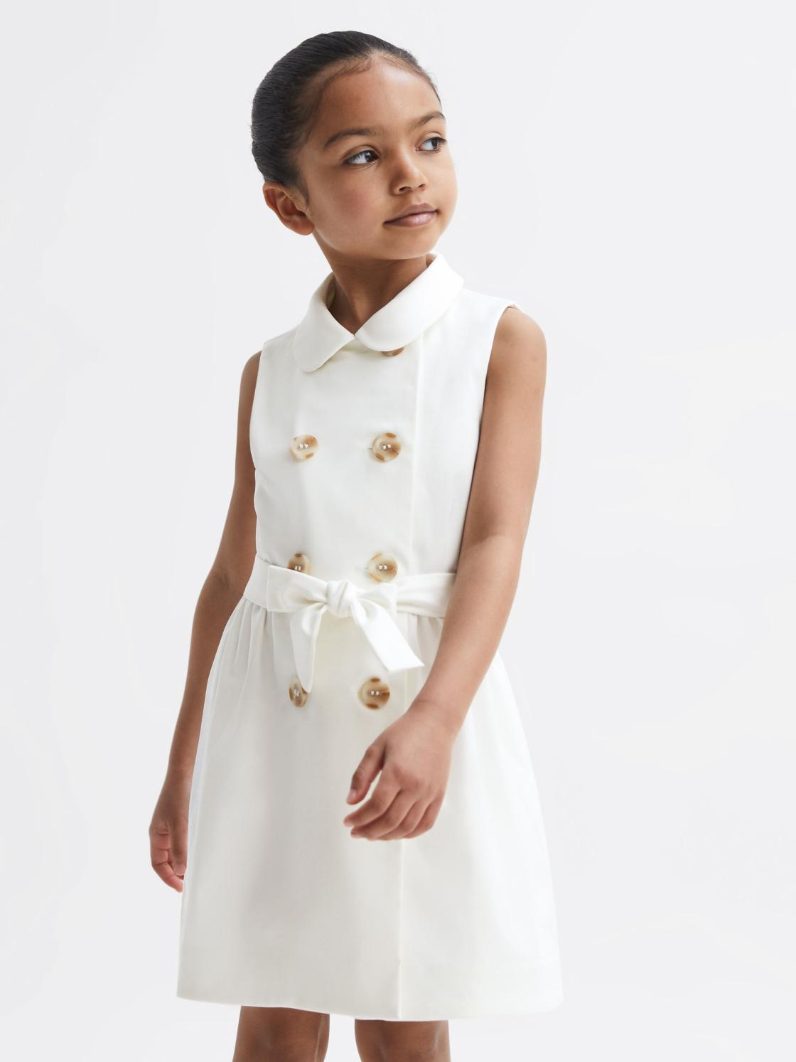 Reiss Dresses &amp; Jumpsuits | Natalie Sleeveless Belted Dress White - Children