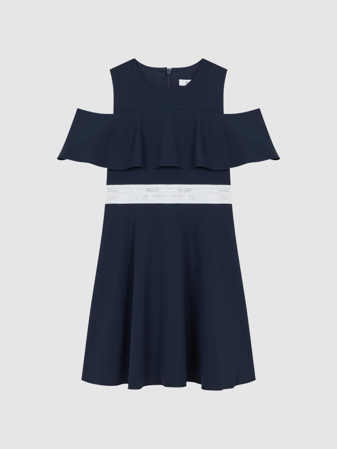 Reiss Dresses &amp; Jumpsuits | Paulina Off-The-Shoulder Dress Navy - Children