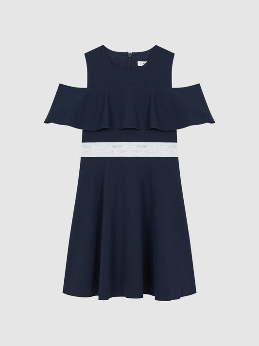 Reiss Dresses &amp; Jumpsuits | Paulina Off-The-Shoulder Dress Navy - Children