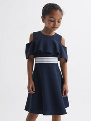 Reiss Dresses &amp; Jumpsuits | Paulina Off-The-Shoulder Dress Navy - Children