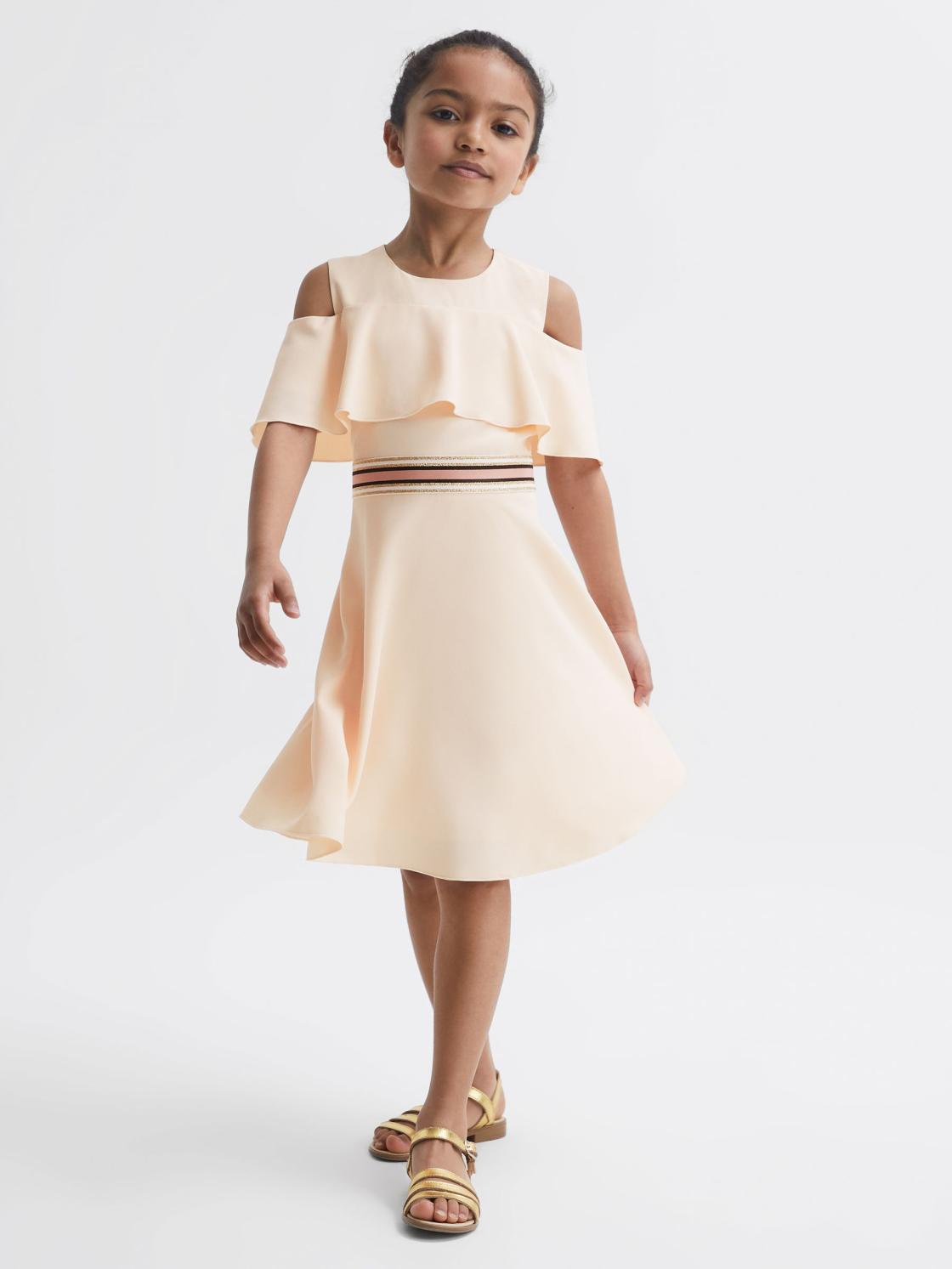 Reiss Dresses &amp; Jumpsuits | Paulina Off-The-Shoulder Dress Pink - Children