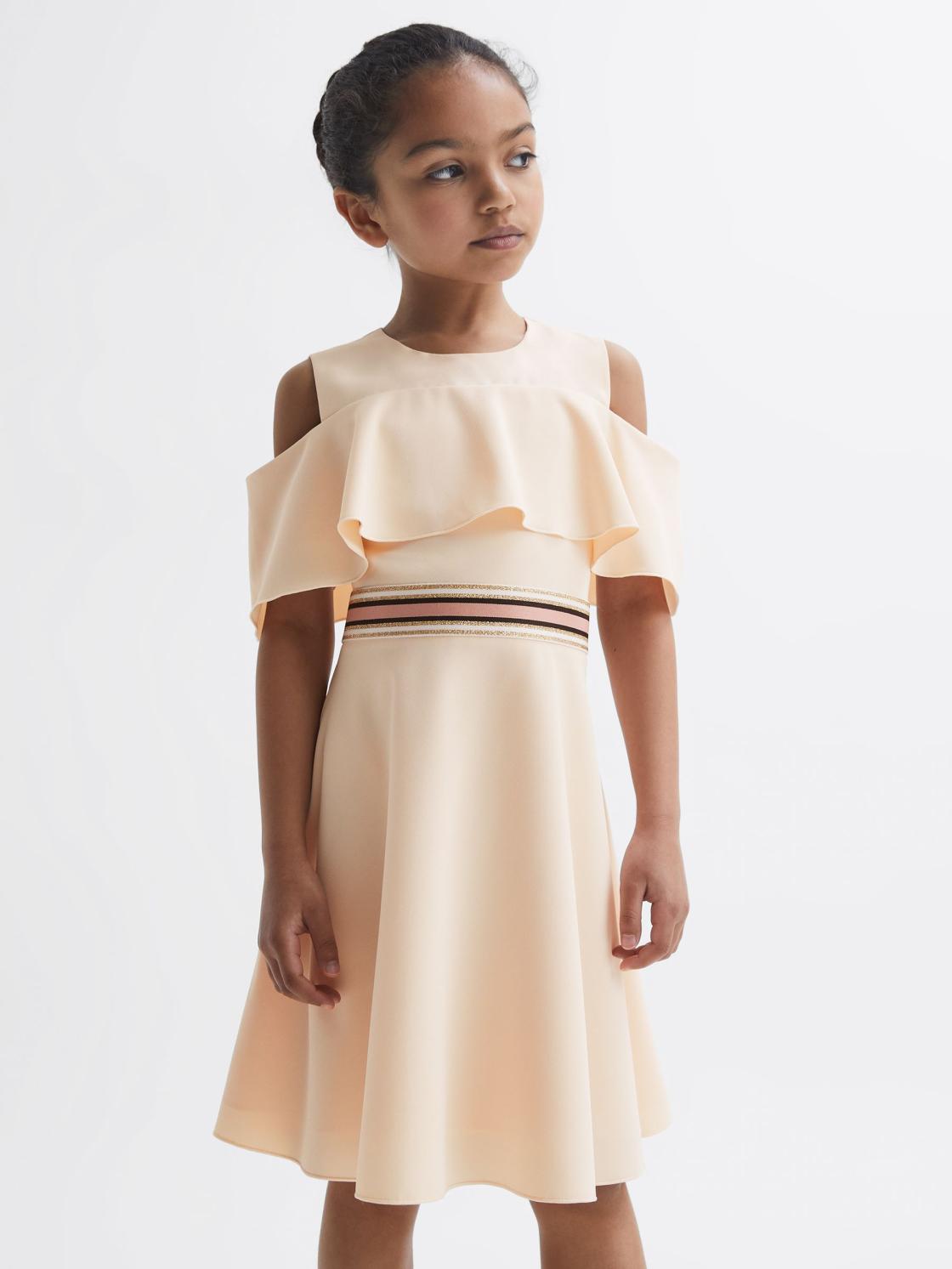 Reiss Dresses &amp; Jumpsuits | Paulina Off-The-Shoulder Dress Pink - Children