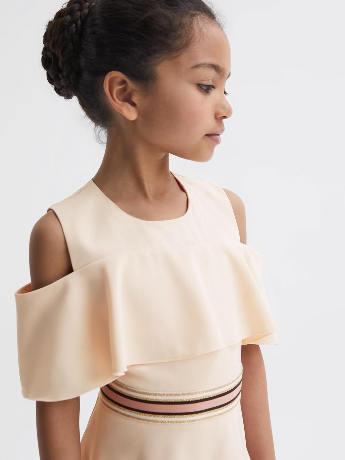 Reiss Dresses &amp; Jumpsuits | Paulina Off-The-Shoulder Dress Pink - Children