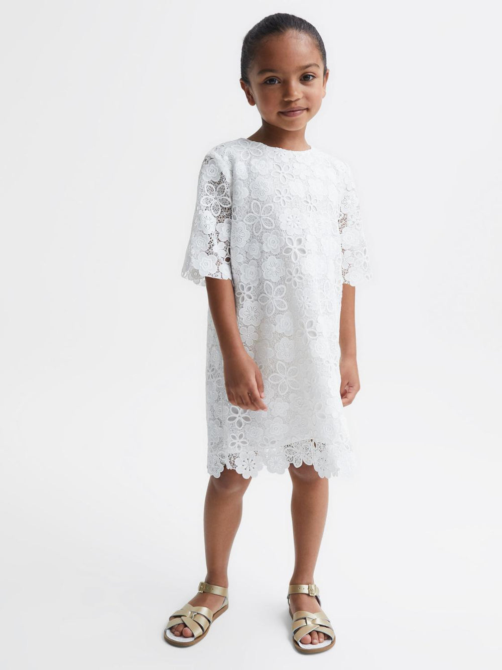Reiss Dresses &amp; Jumpsuits | Susie Lace T-Shirt Dress Ivory - Children