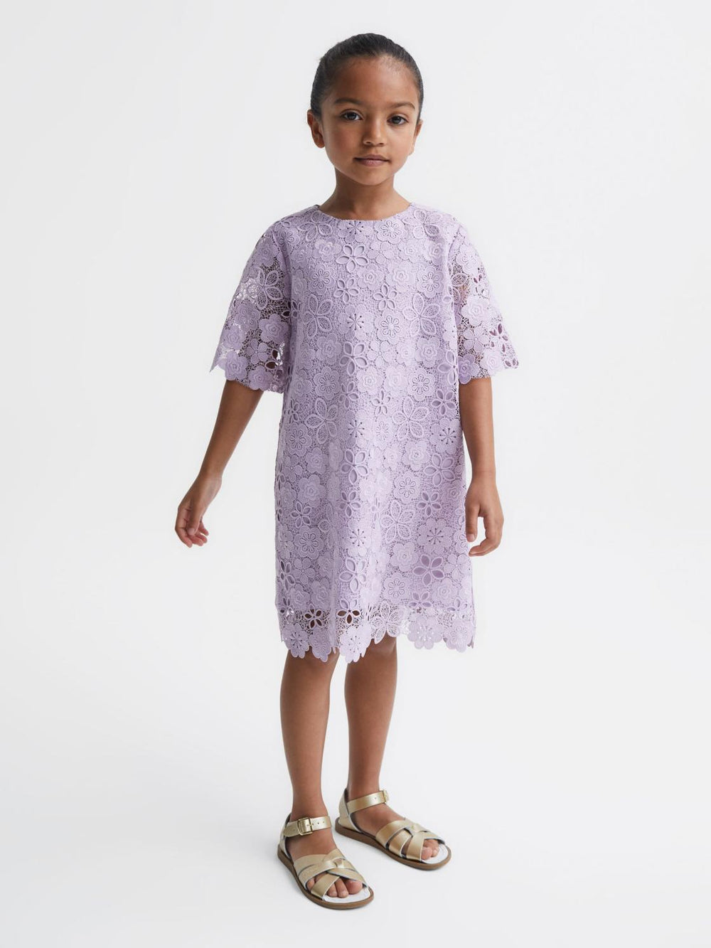Reiss Dresses &amp; Jumpsuits | Susie Lace T-Shirt Dress Lilac - Children
