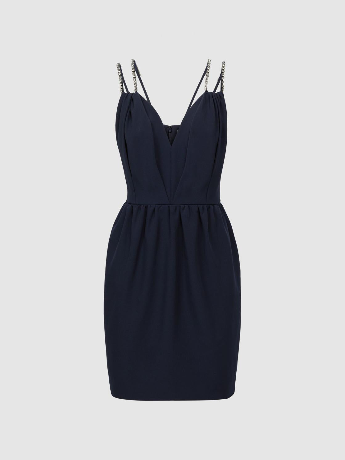 Reiss Dresses | Justine Halston Embellished Strap Mini Dress Navy - Women