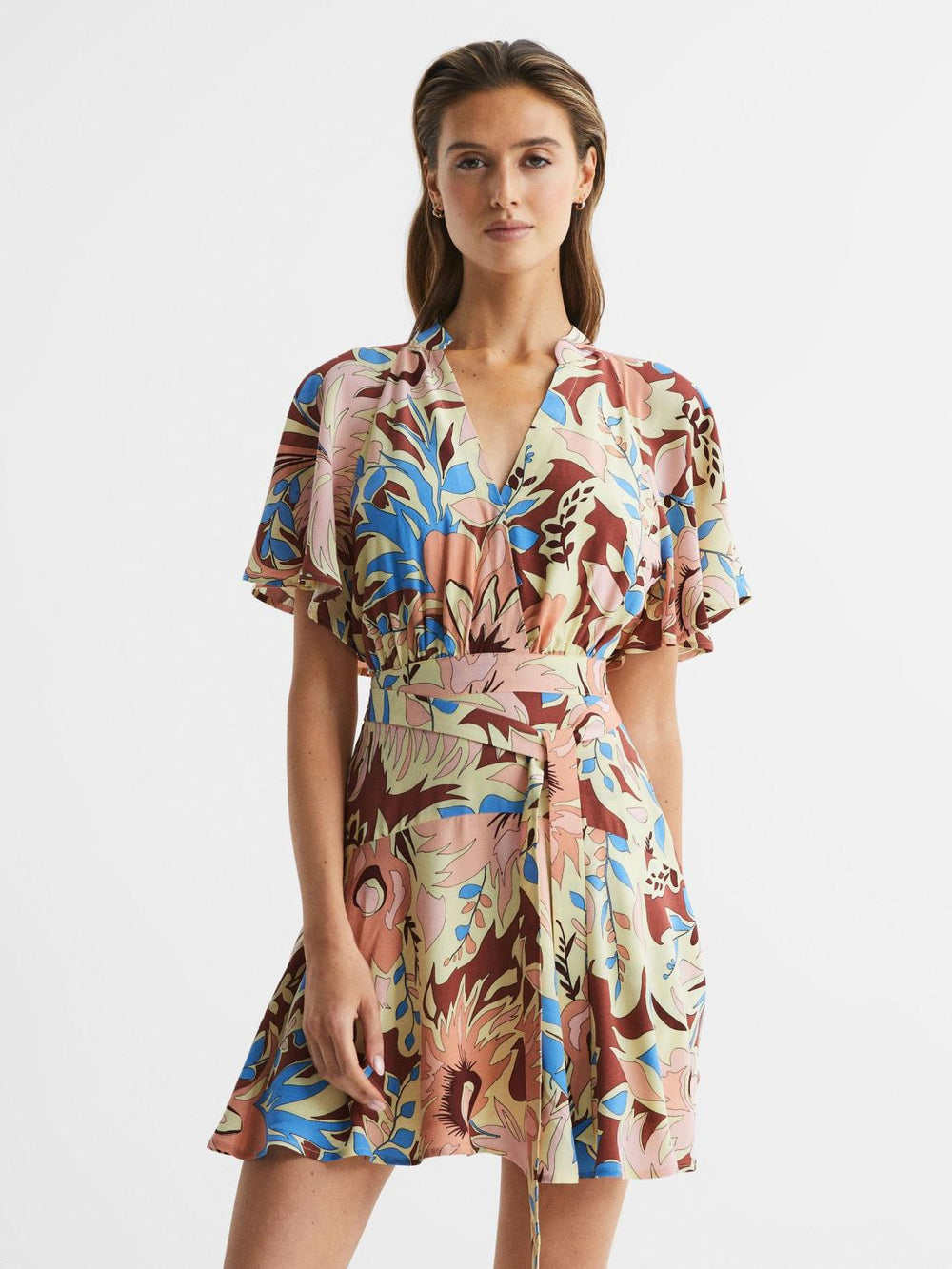 Reiss Dresses | Kara Floral Print Mini Dress Multi - Women