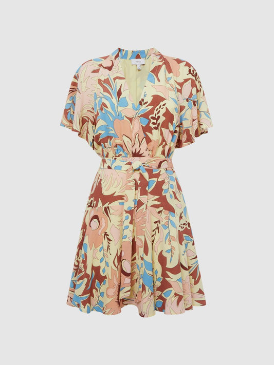 Reiss Dresses | Kara Floral Print Mini Dress Multi - Women