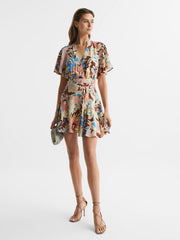 Reiss Dresses | Kara Floral Print Mini Dress Multi - Women