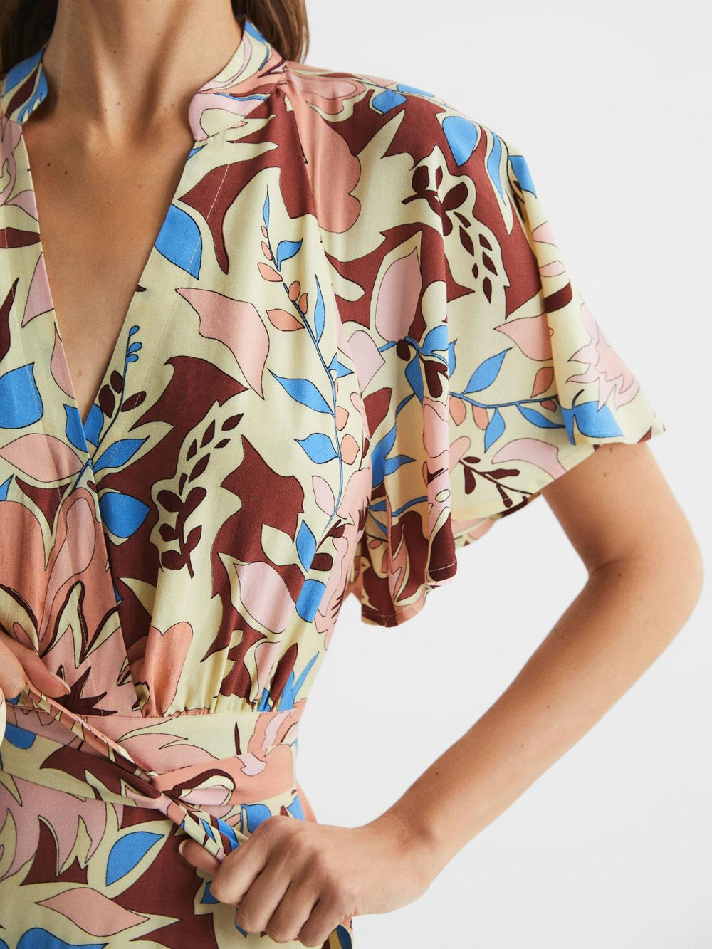 Reiss Dresses | Kara Floral Print Mini Dress Multi - Women