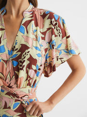 Reiss Dresses | Kara Floral Print Mini Dress Multi - Women