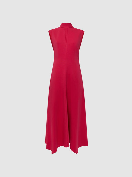 Reiss Dresses | Livvy Open Back Midi Dress Bright Pink - Women
