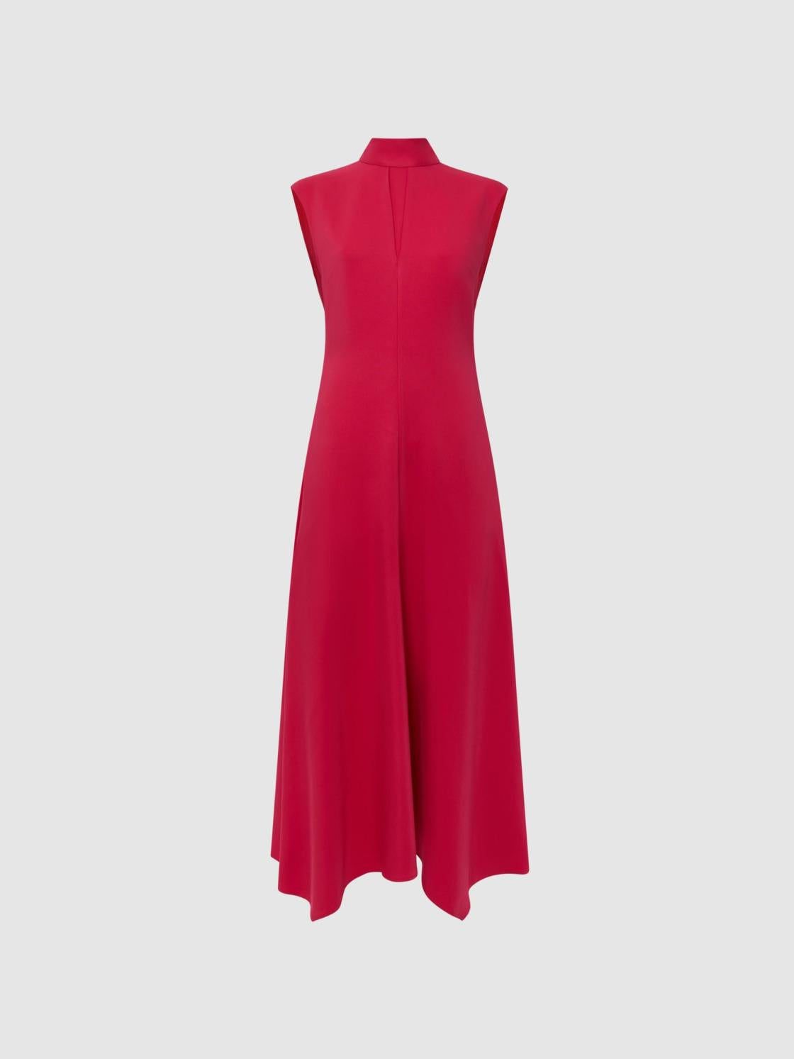 Reiss Dresses | Livvy Open Back Midi Dress Bright Pink - Women