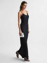 Reiss Dresses | Lois Jacquard Maxi Dress Black - Women