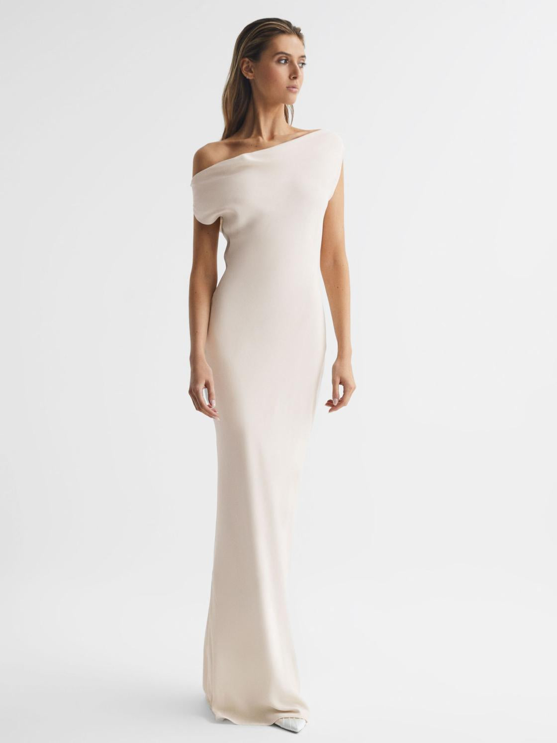 Reiss Dresses | Loretta Off-The-Shoulder Maxi Dress Ivory - Women