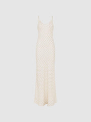Reiss Dresses | Louisa Metallic Maxi Dress White/gold - Women