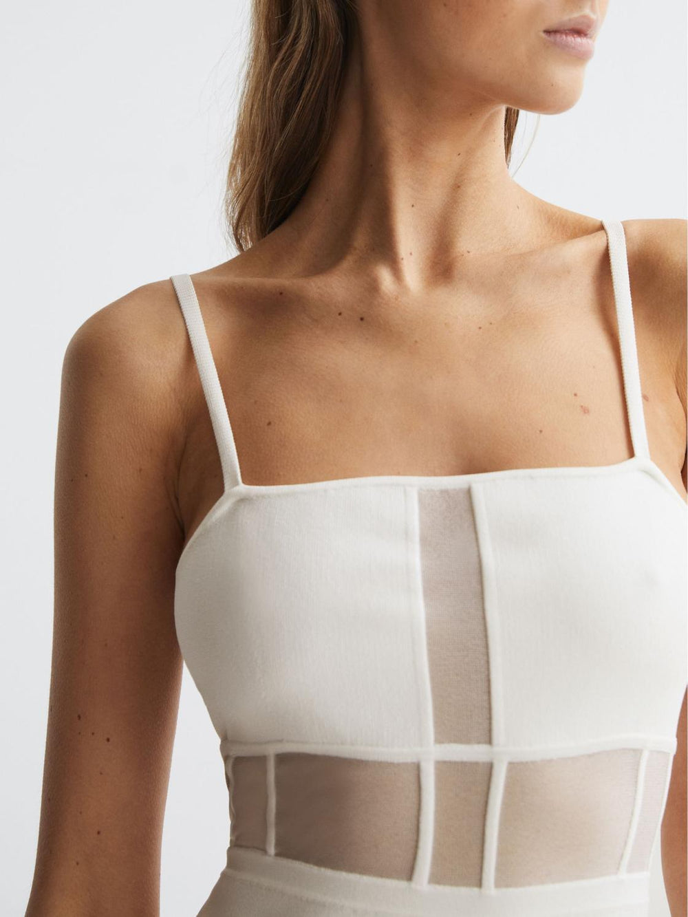 Reiss Dresses | Luisa Knitted Bodycon Dress White - Women