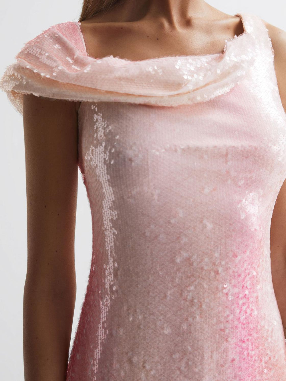 Reiss Dresses | Lydia Halston Sequin Fitted Mini Dress Abstract Sorbet - Women