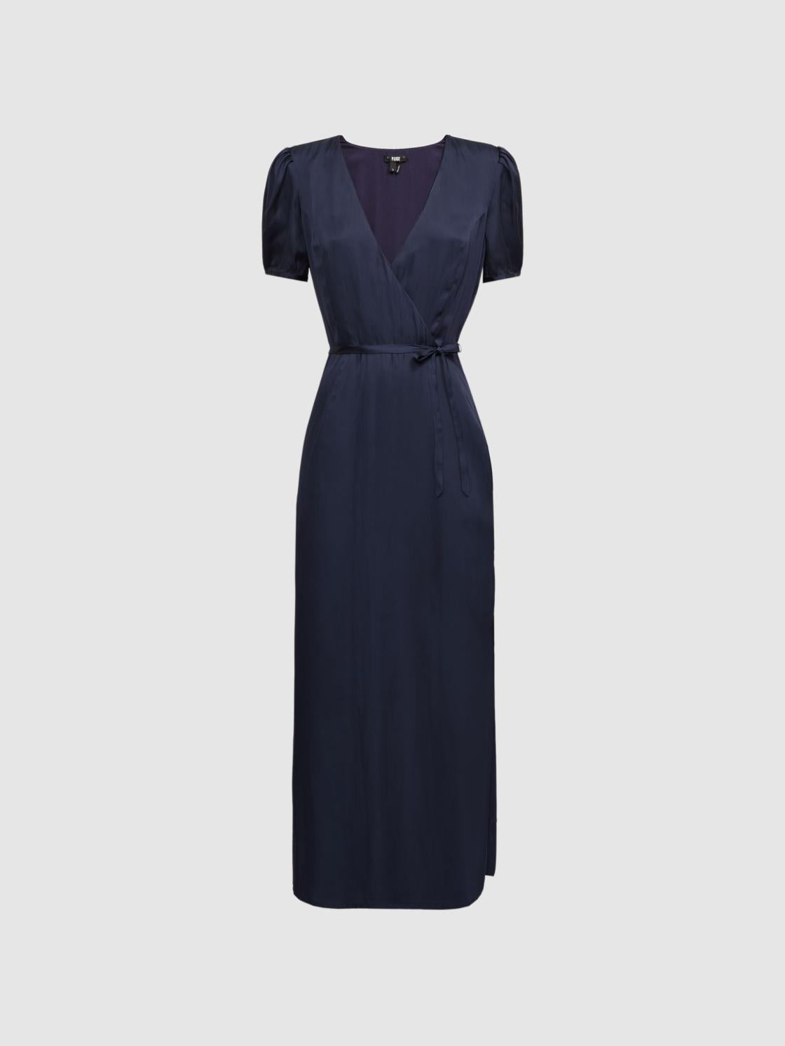 Reiss Dresses | Manuela Paige V-Neck Belted Midi Dress Dark Galaxy - Women