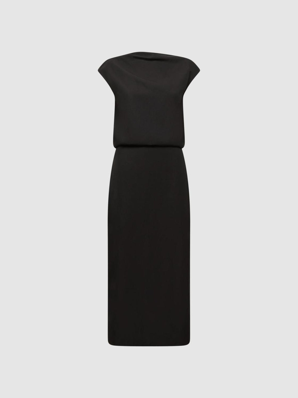 Reiss Dresses | Paloma Linen Blend Open-Back Midi Dress Black - Women