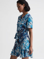 Reiss Dresses | Posey Ditsy Printed Mini Dress Blue - Women