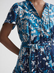 Reiss Dresses | Posey Ditsy Printed Mini Dress Blue - Women