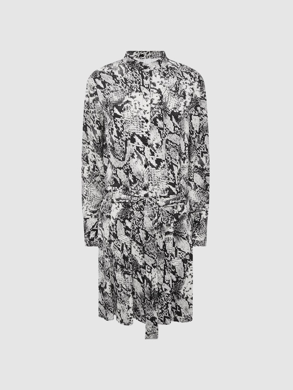 Reiss Dresses | Scarlett Animal Print Mini Dress Black/white - Women