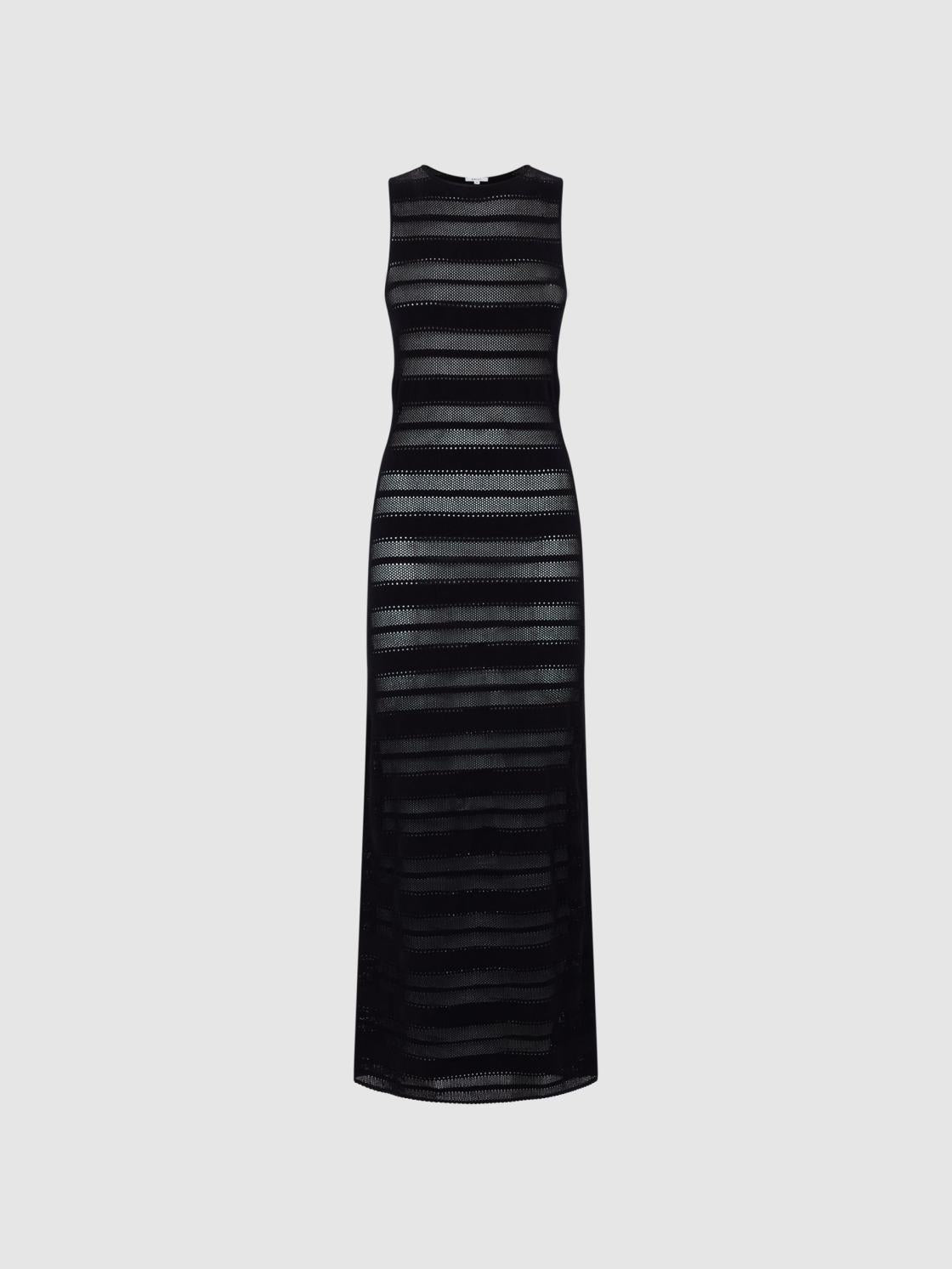 Reiss Dresses | Seraphina Knitted Midi Dress Black - Women
