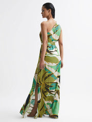 Reiss Dresses | Tina Jungle Print Maxi Dress Green - Women