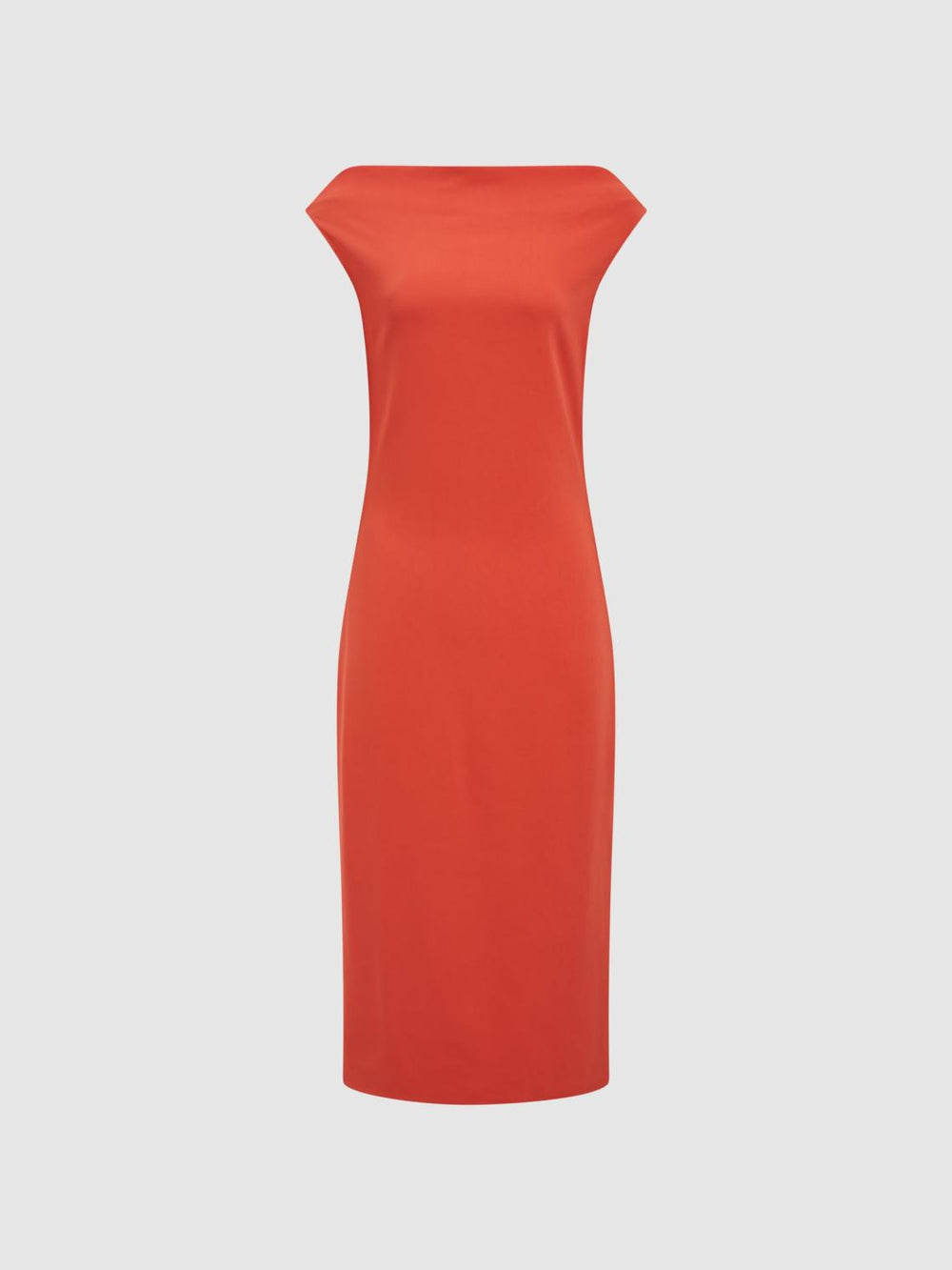 Reiss Dresses | Zaria Off-Shoulder Bodycon Midi Dress Coral - Women