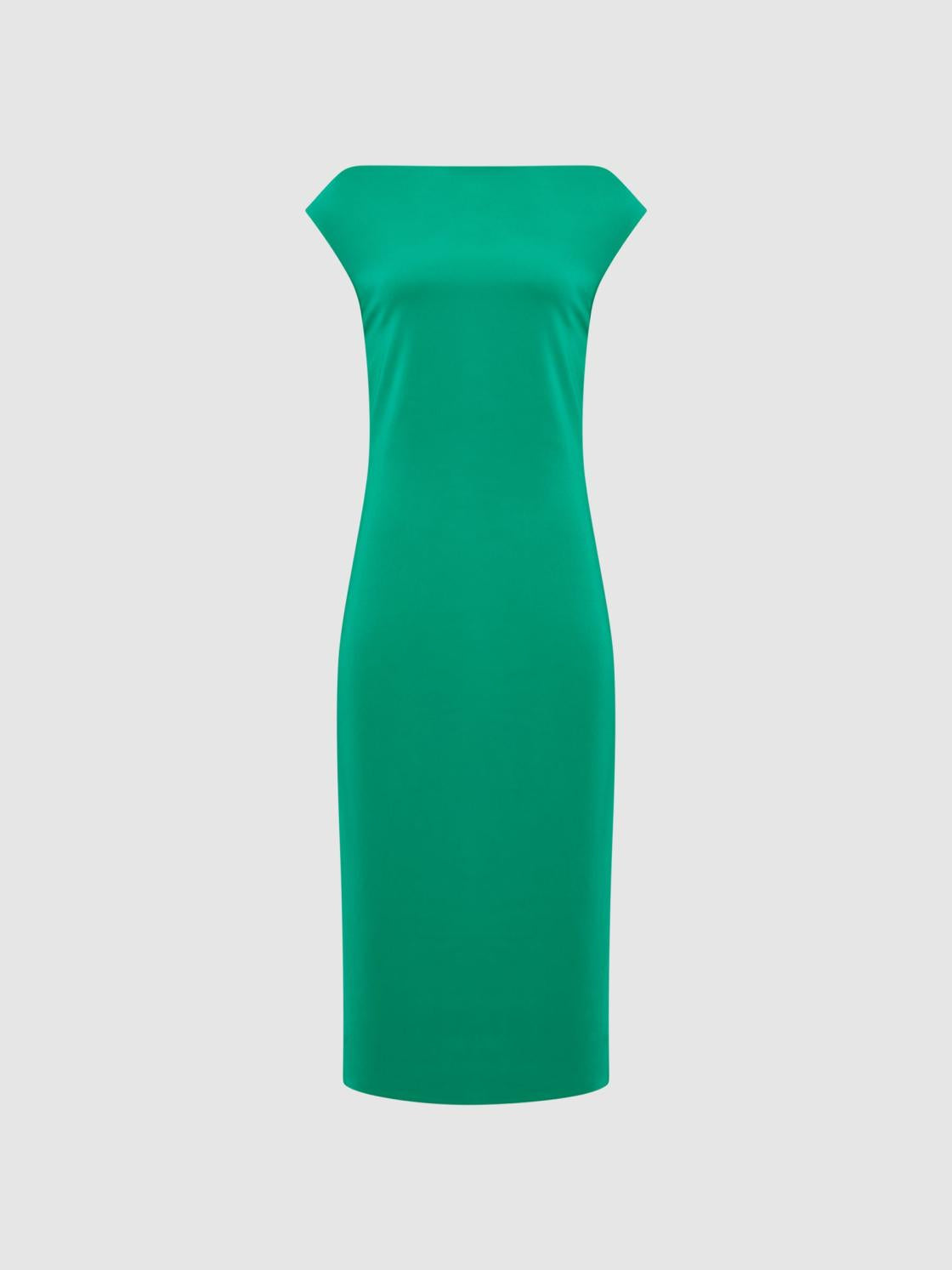 Reiss Dresses | Zaria Off-Shoulder Bodycon Midi Dress Green - Women