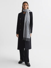 Reiss Flats | Charlotte Leather Loafers Black - Women