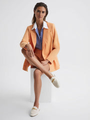 Reiss Flats | Evan Chain Detail Loafers Black - Women