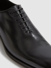 Reiss Formal Shoes | Bay Leather Whole Cut Shoes Black - Men