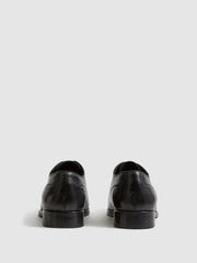 Reiss Formal Shoes | Bay Leather Whole Cut Shoes Black - Men