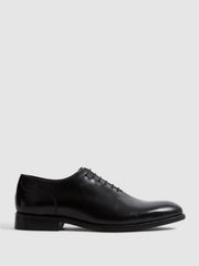 Reiss Formal Shoes | Bay Leather Whole Cut Shoes Black - Men