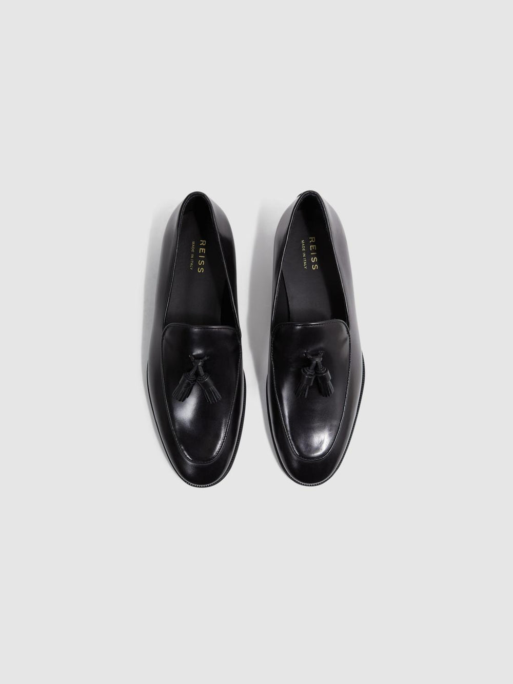 Reiss Formal Shoes | Windsor Suede Tassel Loafers Black - Men