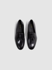 Reiss Formal Shoes | Windsor Suede Tassel Loafers Black - Men