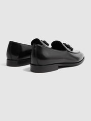 Reiss Formal Shoes | Windsor Suede Tassel Loafers Black - Men