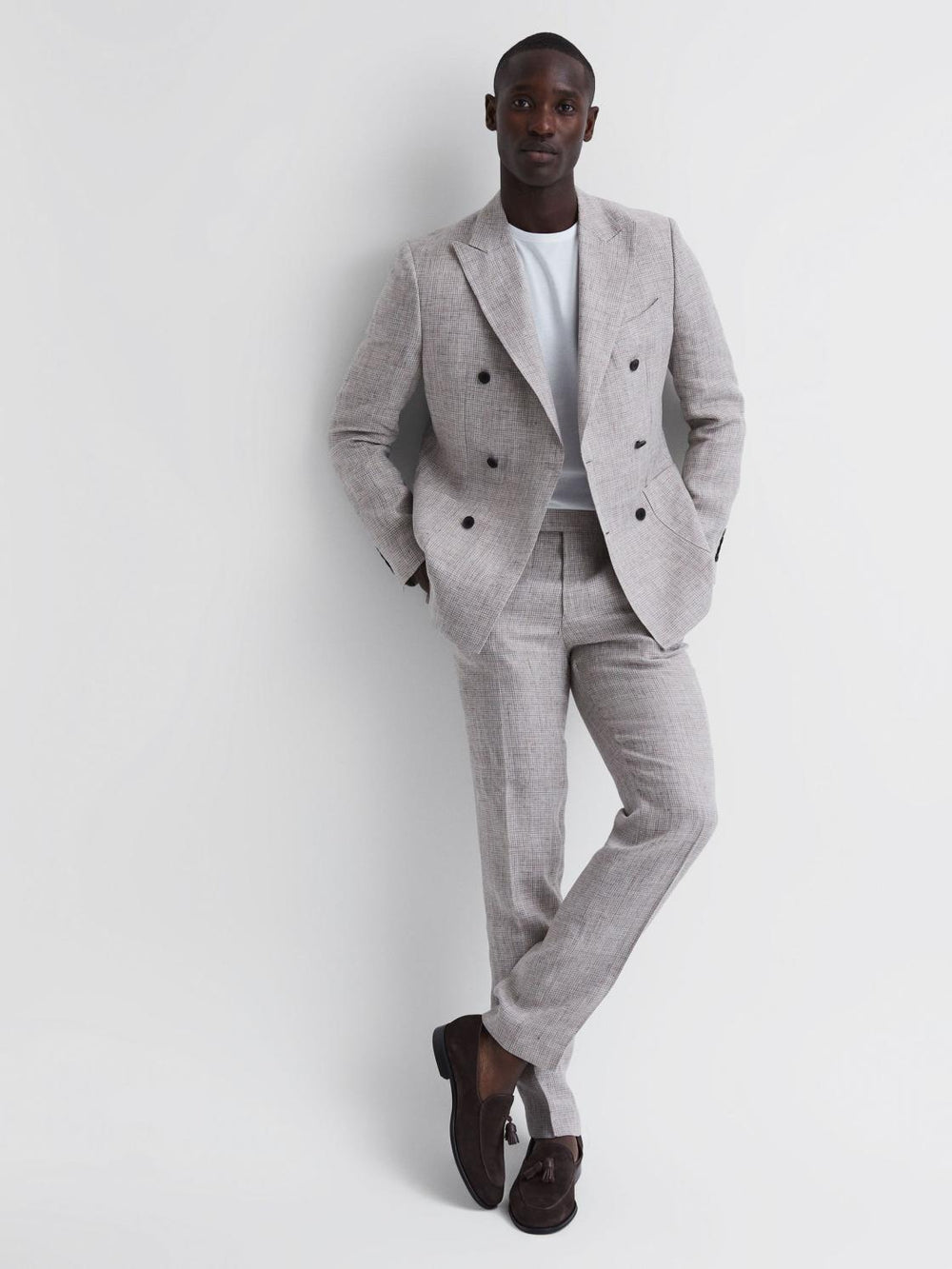 Reiss Formal Shoes | Windsor Suede Tassel Loafers Chocolate - Men